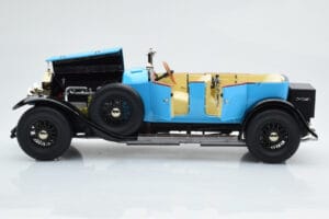 Rolls-Royce Phantom I Cabriolet Blauw Kyosho 1:18 08931LB Metaal — afbeelding 7 van 9