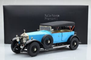 Rolls-Royce Phantom I Cabriolet Blauw Kyosho 1:18 08931LB Metaal — afbeelding 9 van 9
