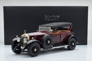 Rolls-Royce Phantom I Cabriolet Bordeauxrood Kyosho 1:18 08931R Metaal — afbeelding 10 van 10