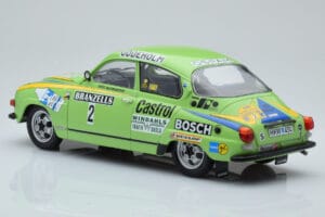 Saab 96 V4 #2 S. Blomqvist / H. Sylvan Rally Sweden 1976 IXO 1:18 18RMC085B Metaal — afbeelding 5 van 6