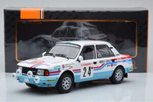 Skoda 130 L Night Version #24 J. Augland Rally Monte Carlo 1987 IXO 1:18 18RMC156 Metaal — afbeelding 6 van 6