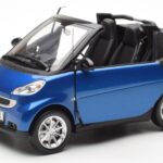 Smart Fortwo 451 Cabrio Blauw & Zwart Minichamps 1:18 - image 2 of 8