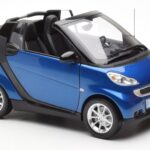 Smart Fortwo 451 Cabrio Blauw & Zwart Minichamps 1:18 - image 6 of 8
