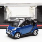 Smart Fortwo 451 Cabrio Blauw & Zwart Minichamps 1:18 - image 8 of 8