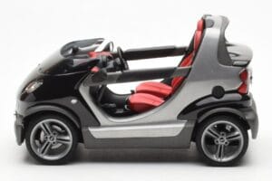 Smart Fortwo Crossblade Cabriolet Zilver Zwart Kyosho 1:18 13440 Metaal — afbeelding 3 van 6