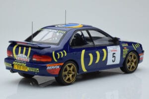Subaru Impreza 555 #5 C. Sainz / L. Moya Tour de Corse 1995 IXO 1:18 18RMC063A Metaal — afbeelding 2 van 6