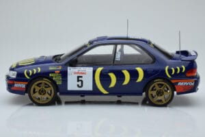 Subaru Impreza 555 #5 C. Sainz / L. Moya Tour de Corse 1995 IXO 1:18 18RMC063A Metaal — afbeelding 3 van 6