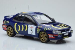 Subaru Impreza 555 #5 C. Sainz / L. Moya Tour de Corse 1995 IXO 1:18 18RMC063A Metaal — afbeelding 4 van 6