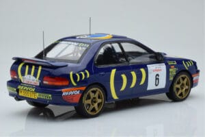 Subaru Impreza 555 #6 P. Liatti / C. Cassina Tour de Corse 1995 IXO 1:18 18RMC063C Metaal — afbeelding 2 van 6