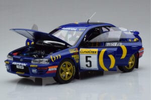 Subaru Impreza #5 C. Sainz / L. Moya 2nd Place Rally Monte Carlo 1995 Kyosho 1:18 08962B Metaal — afbeelding 2 van 9