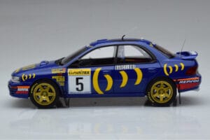Subaru Impreza #5 C. Sainz / L. Moya 2nd Place Rally Monte Carlo 1995 Kyosho 1:18 08962B Metaal — afbeelding 4 van 9