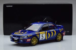 Subaru Impreza #5 C. Sainz / L. Moya 2nd Place Rally Monte Carlo 1995 Kyosho 1:18 08962B Metaal — afbeelding 9 van 9