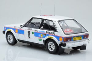 Talbot Sunbeam Lotus Night Version #8 H. Toivonen / P. White Rally Monte Carlo 1981 IXO 1:18 18RMC095B Metaal — afbeelding 5 van 6