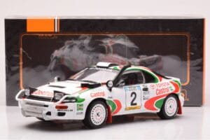 Toyota Celica Turbo 4WD ST185 #2 M. Alén / I. Kivimäki Safari Rally 1993 IXO 1:18 18RMC150B Metaal — afbeelding 6 van 6