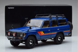 Toyota Land Cruiser 60 Blauw Met Optionele Onderdelen Kyosho 1:18 08956XBL Metaal — afbeelding 11 van 11