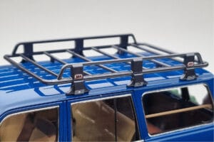 Toyota Land Cruiser 60 Blauw Met Optionele Onderdelen Kyosho 1:18 08956XBL Metaal — afbeelding 7 van 11