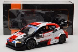 Toyota GR Yaris Rally1 #69 K. Rovanpera / J. Halttunen Rally Monte Carlo World Champion 2023 IXO 1:18 18RMC152B Metaal — afbeelding 6 van 6