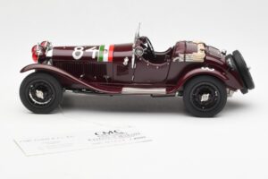 Alfa Romeo 1750 GS Spider #84 T. Nuvolari / B. Guidotti Mille Miglia Winner 1930 CMC 1:18 M-141 Metaal — afbeelding 3 van 6