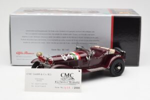 Alfa Romeo 1750 GS Spider #84 T. Nuvolari / B. Guidotti Mille Miglia Winner 1930 CMC 1:18 M-141 Metaal — afbeelding 6 van 6