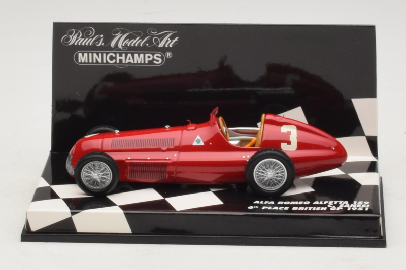 Alfa Romeo 159 Alfetta #3 C. Sanesi 6th Place British GP 1951 Minichamps 1:43 400511203 Metaal