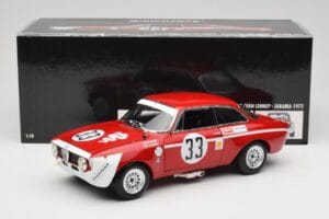 Alfa Romeo GTA 1300 Junior #33 T. Hezemans / G. van Lennep Hezemans Jarama 1972 Minichamps 1:18 100721233 Metaal — afbeelding 8 van 8