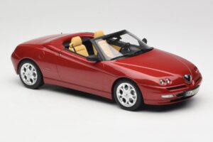 Alfa Romeo Spider 916 Proteo Red Metallic Norev 1:18 187854 Metaal — afbeelding 4 van 6