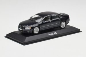 Audi A8 D3 Mauritius Blauw Metallic Minichamps 1:43 5010508123 Metaal — afbeelding 2 van 4
