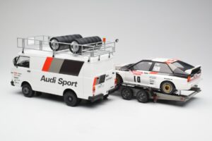 Audi Quattro A2 M. Mouton / F. Pons Tour de Corse 1983 Met VW LT35 Otto 1:18 OT418 Hars — afbeelding 2 van 6