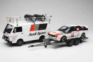 Audi Quattro A2 M. Mouton / F. Pons Tour de Corse 1983 Met VW LT35 Otto 1:18 OT418 Hars