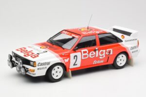 Audi Quattro A2 #2 B. Waldegård / H-T. Thorszelius Belga Team Winners Boucles de Spa 1985 Minichamps 1:18 155851102 Metaal