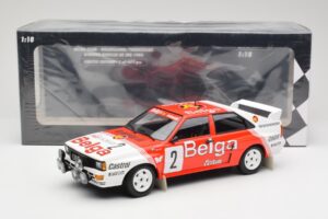 Audi Quattro A2 #2 B. Waldegård / H-T. Thorszelius Belga Team Winners Boucles de Spa 1985 Minichamps 1:18 155851102 Metaal — afbeelding 6 van 6