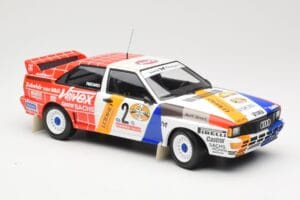 Audi Quattro A2 Schmidt Motorsport #2 H. Demuth / W. Lux Winners Hunsrück Rally 1984 Minichamps 1:18 155841102 Metaal — afbeelding 4 van 6