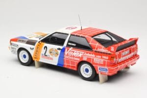 Audi Quattro A2 Schmidt Motorsport #2 H. Demuth / W. Lux Winners Hunsrück Rally 1984 Minichamps 1:18 155841102 Metaal — afbeelding 5 van 6