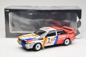 Audi Quattro A2 Schmidt Motorsport #2 H. Demuth / W. Lux Winners Hunsrück Rally 1984 Minichamps 1:18 155841102 Metaal — afbeelding 6 van 6