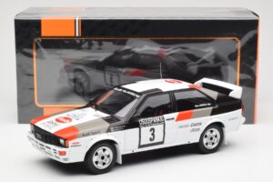 Audi Quattro #3 H. Mikkola / A. Hertz Rally Finland 1982 IXO 1:18 18RMC094A Metaal — afbeelding 6 van 6
