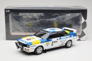 Audi Quattro #4 S. Blomqvist / B. Cederberg Audi Sport Sweden Winners International Swedish Rally 1982 Minichamps 1:18 155821 — afbeelding 6 van 6