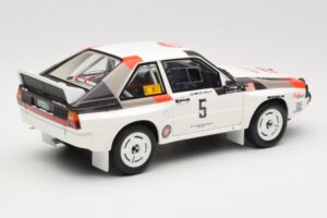 Audi Quattro Sport S1 #5 J. Buffum / N. Wilson Olympus Rally 1986 Otto 1:18 OT1159 Hars — afbeelding 2 van 6