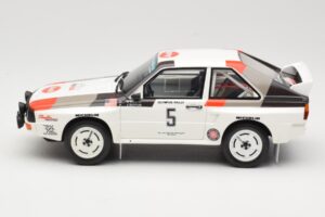 Audi Quattro Sport S1 #5 J. Buffum / N. Wilson Olympus Rally 1986 Otto 1:18 OT1159 Hars — afbeelding 3 van 6