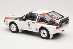 Audi Quattro Sport S1 #5 J. Buffum / N. Wilson Olympus Rally 1986 Otto 1:18 OT1159 Hars — afbeelding 5 van 6