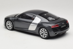 Audi R8 5.2 FSI Quattro Daytona Grey Kyosho 1:18 09216DG Metaal — afbeelding 6 van 7