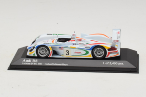 Audi R8 LMP #3 J. Herbert / R. Kelleners 24 Hours of Le Mans 2001 Minichamps 1:43 400010903 Metaal