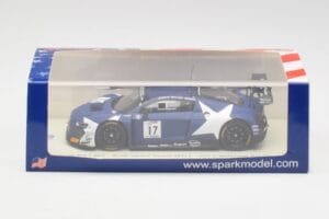 Audi R8 LMS GT3 #17 WRT M. Leonard / D. van der Linde / A. Riberas California 8 Hours 2018 Spark 1:43 US084 Hars — afbeelding 4 van 4