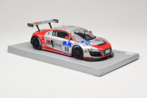 Audi R8 LMS #99 F. Biela / P. Kaffer / M. Fässler / M. Hennerici Phoenix Racing 24 Hours Nürburgring 2009 Spark 1:18 18S041 H — afbeelding 4 van 6