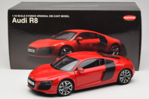 Audi R8 Rood Kyosho 1:18 09213R Metaal — afbeelding 8 van 8