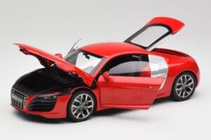 Audi R8 V10 Brilliant Rood Kyosho 1:18 09216RR Metaal — afbeelding 2 van 8