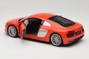 Audi R8 V10 Rood Welly 1:18 18052W Metaal — afbeelding 5 van 8