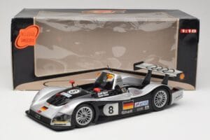 Audi R8R LMP #8 F. Biela / E. Pirro / D. Theys 24 Hours of Le Mans 1999 Maisto 1:18 538881 Metaal — afbeelding 8 van 8
