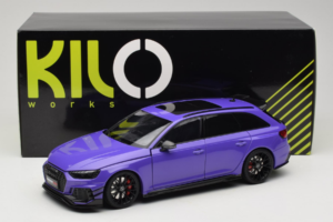 Audi RS4 B9 Avant Darwin Pro Paars Kilo Works 1:18 KLW002301 Metaal — afbeelding 8 van 8