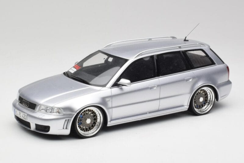 Audi RS4 B5 Avant Zilver Custom Wheels Otto 1:18 OT521 Hars