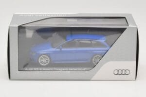 Audi RS4 B8 Avant Nogaro Blue Kerstcollectie 2014 Minichamps 1:43 AUDI003 Metaal — afbeelding 4 van 4